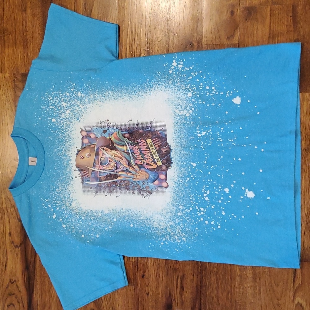 Adult unisex Gildan blue Freddie Krueger print tshirt size M